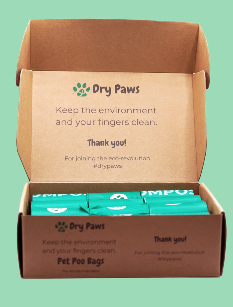 360 Biodegradable Plant Based Pet Poo Bags - 24 Rolls - Dry Paws