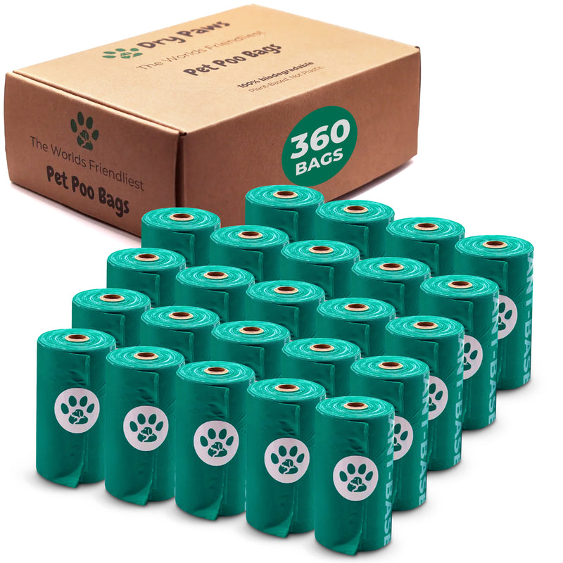 360 Biodegradable Plant Based Pet Poo Bags - 24 Rolls